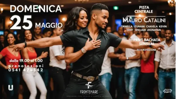 Apericena Latino al Frontemare 25 maggio 2025. Biglietti e Tavoli