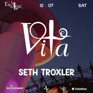 Seth Troxler al Villa Delle Rose 12 luglio 2025. Biglietti e Tavoli