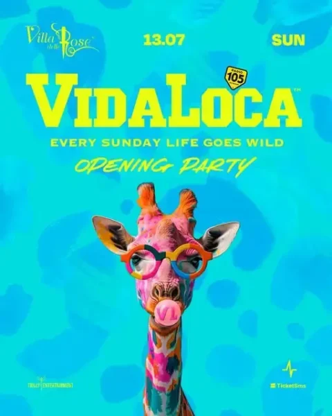 Vida Loca al Villa Delle Rose 13 luglio 2025. Biglietti e Tavoli