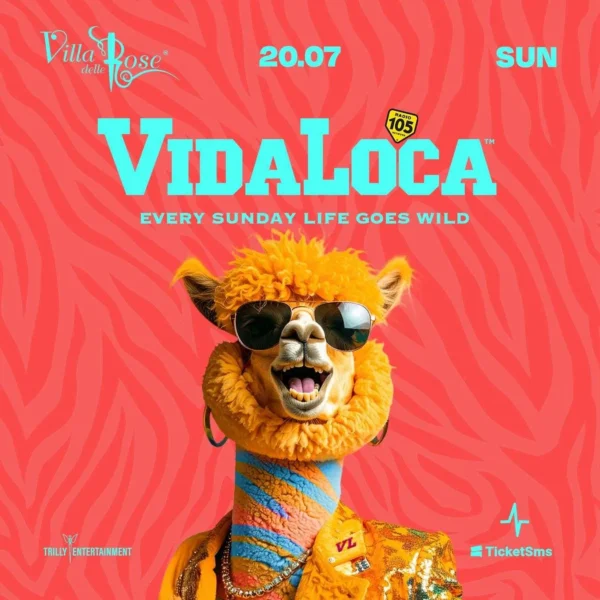 Vida Loca al Villa Delle Rose 20 luglio 2025. Biglietti e Tavoli