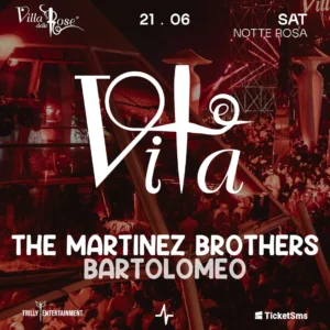 The Martinez Brothers al Villa Delle Rose 21 giugno 2025. Biglietti e Tavoli