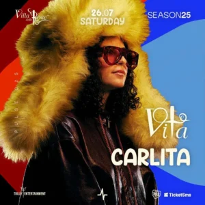 Carlita al Villa Delle Rose 26 luglio 2025. Biglietti e Tavoli