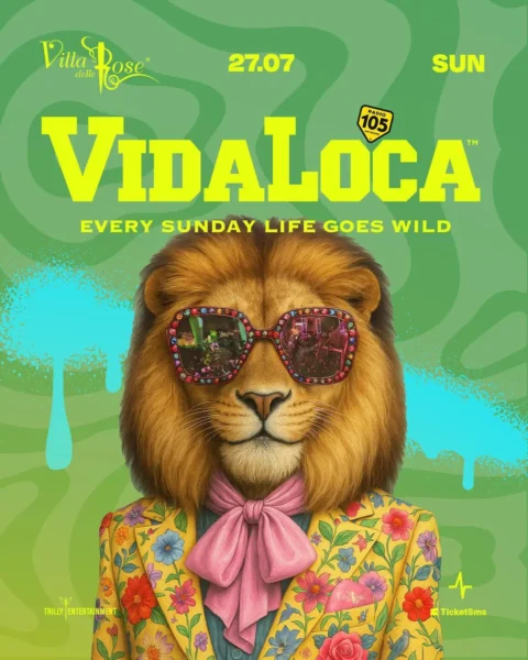 Vida Loca al Villa Delle Rose 27 luglio 2025. Biglietti e Tavoli