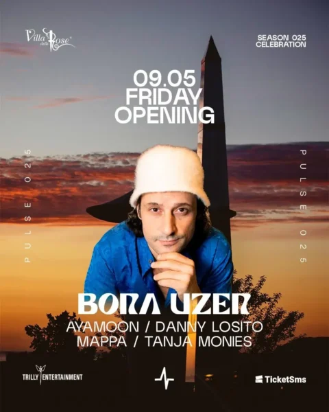 Bora Uzer al Villa Delle Rose 9 maggio 2025. Biglietti e Tavoli
