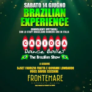 Carioca Dance Ballet al Frontemare 14 giugno 2025. Biglietti e Tavoli