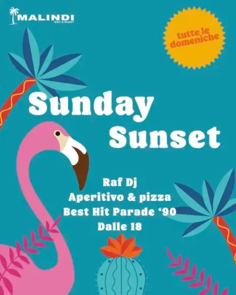 Sunday Sunset al Malindi Biky Beach 10 agosto 2025. Biglietti