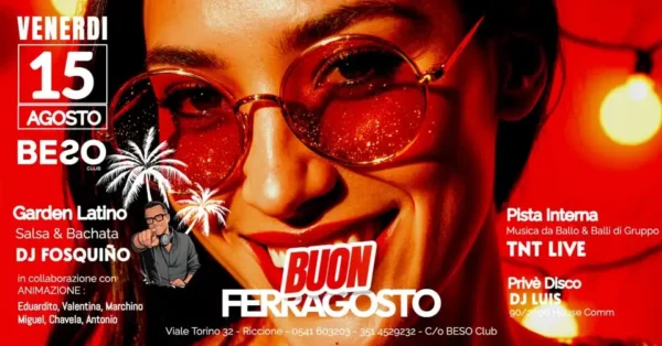 Eduardito al Beso Club 15 agosto 2025. Biglietti