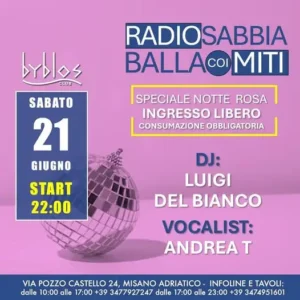 Notte Rosa al Byblos 21 giugno 2025. Biglietti