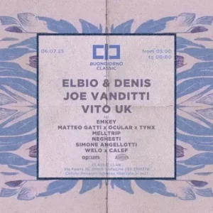 Elbio al Classic Club 06 luglio 2025. Biglietti
