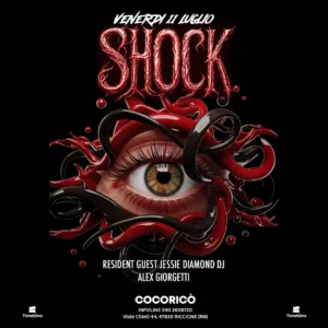 Shock al Cocorico Riccione 11 luglio 2025. Biglietti e Tavoli