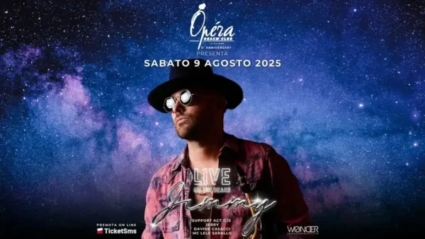 Jimmy Sax al Opera 09 agosto 2025. Biglietti e Tavoli