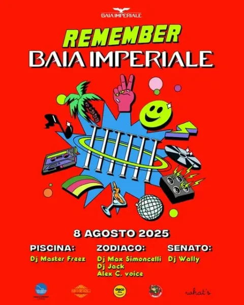 Remeber al Baia Imperiale 08 agosto 2025. Biglietti e Tavoli
