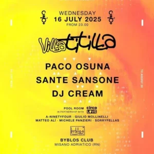 Villa Titilla al Byblos 16 luglio 2025. Biglietti e Tavoli
