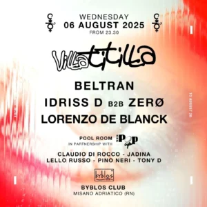 Villa Titilla al Byblos 6 agosto 2025. Biglietti e Tavoli