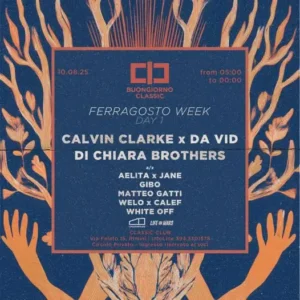 Calvin Clarke al Classic Club 14 agosto 2025. Biglietti