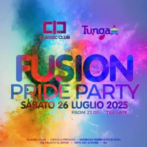 Fusion Pride al Classic Club 26 luglio 2025. Biglietti