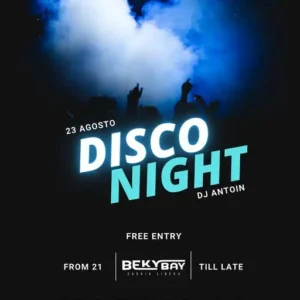 Disco Night al Beky Bay 23 agosto 2025. Biglietti