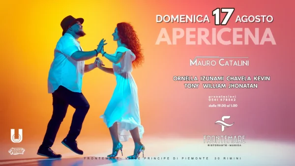 Apericena Latino al Frontemare 17 agosto 2025. Biglietti e Tavoli