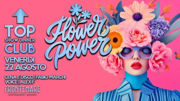 Flower Party al Frontemare 22 agosto 2025. Biglietti e Tavoli