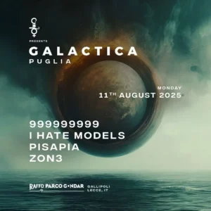 Galactica al Raffo Parco Gondar Gallipoli 11 agosto 2025. Biglietti e Tavoli