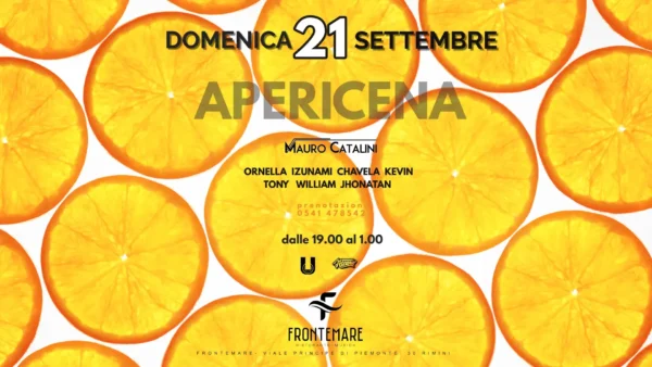 Apericena Latino al Frontemare 21 settembre 2025. Biglietti e Tavoli