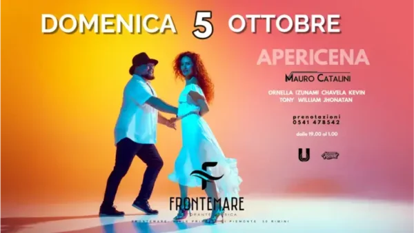Apericena Latino al Frontemare 05 ottobre 2025. Biglietti e Tavoli