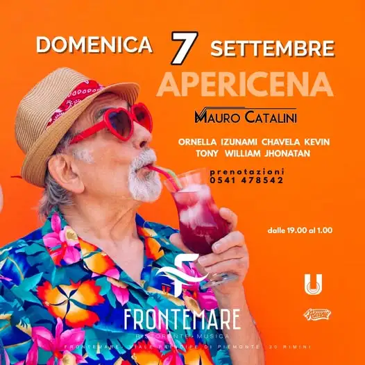 Apericena Latino al Frontemare 07 settembre 2025. Biglietti e Tavoli