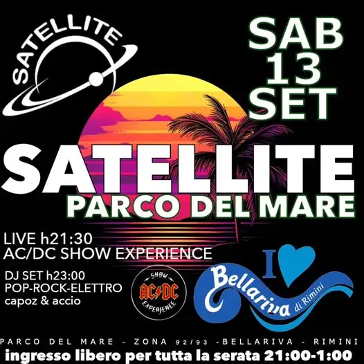 Ac/Dc Show Experiencecapox al Satellite 13 settembre 2025. Biglietti