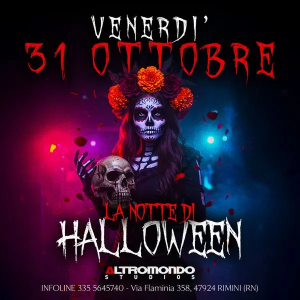 Halloween Party al Altromondo Studios 31 ottobre 2025. Biglietti e Tavoli