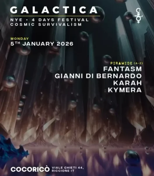 Fantasm al Cocorico Riccione 5 gennaio 2026. Biglietti e Tavoli