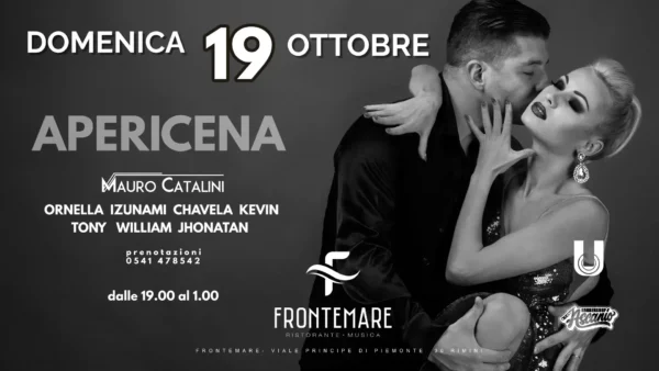 Aperitivo Latino al Frontemare 19 ottobre 2025. Biglietti e Tavoli