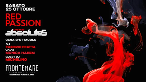 Red Passion al Frontemare 25 ottobre 2025. Biglietti e Tavoli