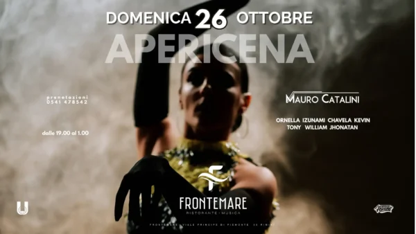 Aperitivo Latino al Frontemare 26 ottobre 2025. Biglietti e Tavoli