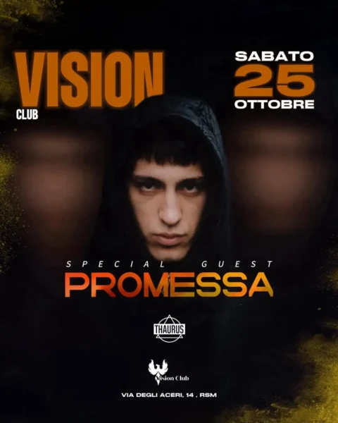 La Promessa al Vision Club 25 novembre 2025. Biglietti e Tavoli