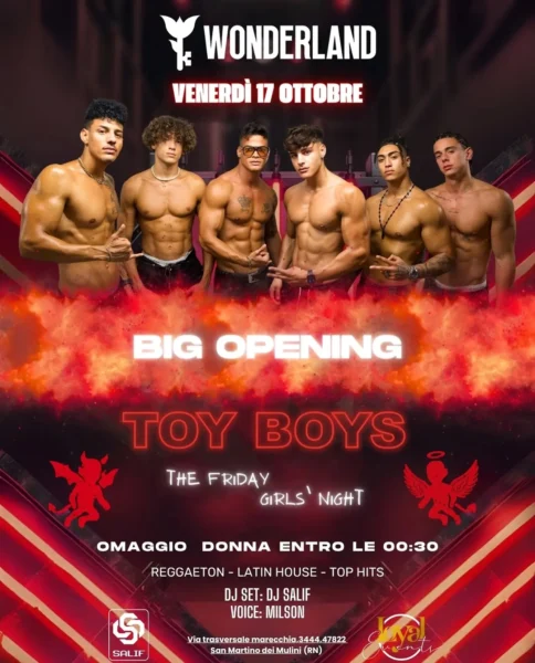 Toy Boy al Wonderland Club 17 ottobre 2025.