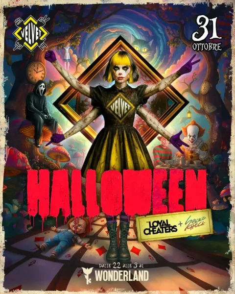 Halloween Party al Wonderland Club 31 ottobre 2025.