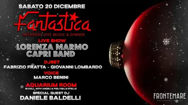 Lorenza Marmo Capri Band al Frontemare 20 dicembre 2025. Biglietti e Tavoli