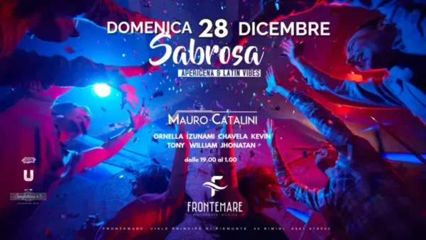Sabrosa al Frontemare 28 dicembre 2025. Biglietti e Tavoli