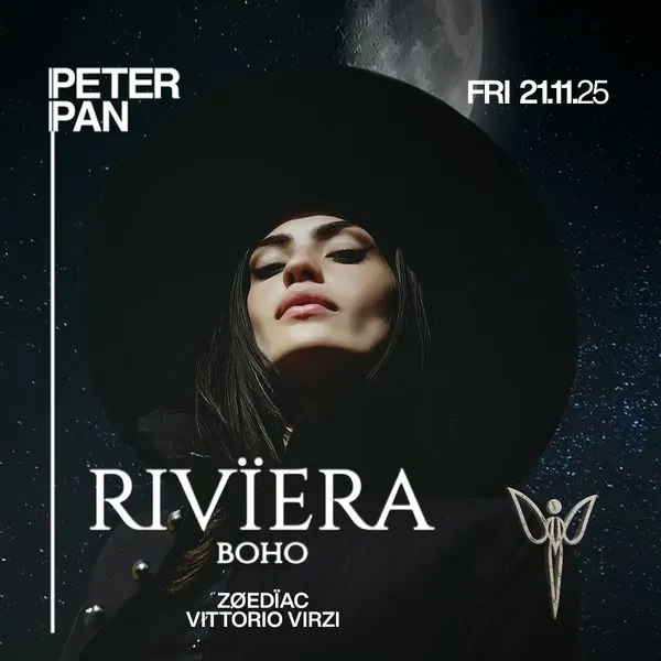 Riviera Boho al Peter Pan 21 novembre 2025. Biglietti e Tavoli