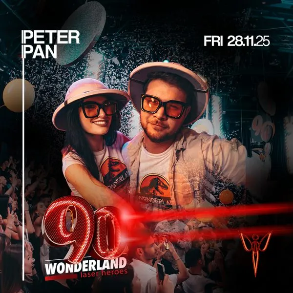 90 Wonderland al Peter Pan 28 novembre 2025. Biglietti e Tavoli