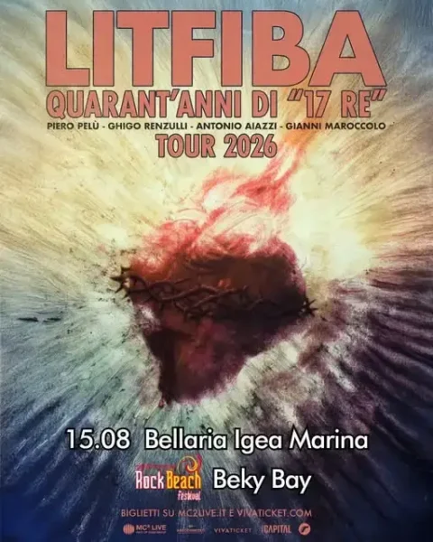 Litfiba al Beky Bay 15 agosto 2026. Biglietti