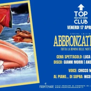 Abbronzatissimi al Frontemare 17 aprile 2026. Ticket Tavoli