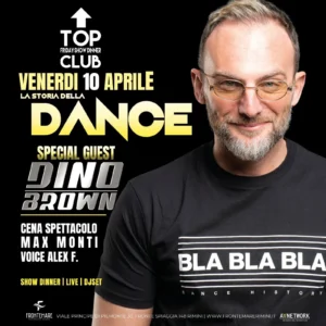 Dino Brown al Frontemare 10 aprile 2026. Ticket Tavoli