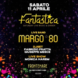 Margo 80 al Frontemare 11 aprile 2026. Ticket Tavoli