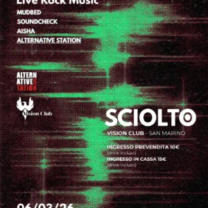 Sciolto al Vision Club 6 marzo 2026. Ticket Tavoli