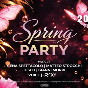 Spring Party al Frontemare 20 marzo 2026. Ticket Tavoli