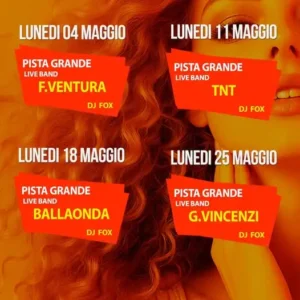 Lunedi delle Donne al Beso Club 04 maggio 2026. Ticket Tavoli