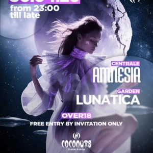 Lunatica al Coconuts 30 aprile 2026.  Tavoli