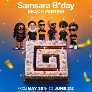The land of Samsara al Samsara Riccione 31 maggio 2026.  Tavoli