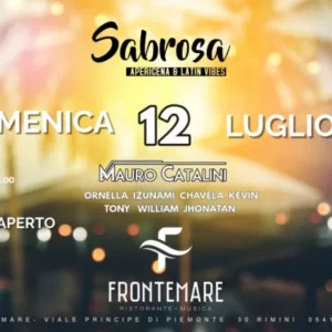 Sabrosa al Frontemare 12 luglio 2026. Ticket Tavoli